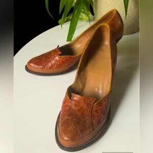 1940s vintage alligator pumps heels 6 6.5 7